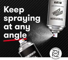 Callington’s Sherwin DUBL-CHEK CP-2 and BO-1: Spray Non-Stop At Any Angle
